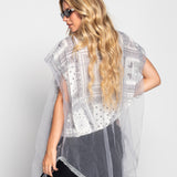 Colete Ti.Amo Patchwork Com Tule Incorporado