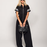 Jumpsuit De Felpa Com Três Listas