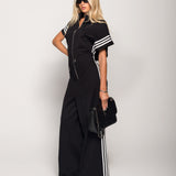 Jumpsuit De Felpa Com Três Listas
