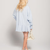 Camisa Ti.Amo Riscas Com Folhos