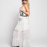 Twinset Ti.Amo Top Barra Com Folhos + Saia Transparente