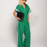 Jumpsuit De Felpa Com Três Listas