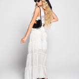 Twinset Ti.Amo Top Barra Com Folhos + Saia Transparente
