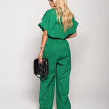 Jumpsuit De Felpa Com Três Listas