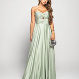 Vestido Glamour Decote Drapeado Tipo Nó