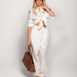 Calça Ti.Amo De Liocell Com Mistura De Algodão