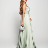 Vestido Glamour Decote Drapeado Tipo Nó