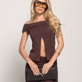 Top Ti.Amo Off Shoulder De Fibra De Bamboo