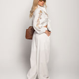 Calça Ti.Amo De Liocell Com Mistura De Algodão