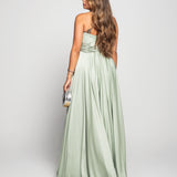 Vestido Glamour Decote Drapeado Tipo Nó