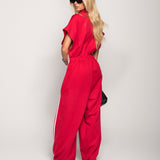 Jumpsuit De Felpa Com Três Listas