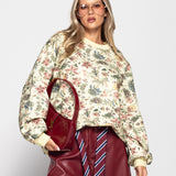 Sweat Ti.Amo De Felpa Estampado Floral