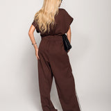 Jumpsuit De Felpa Com Três Listas