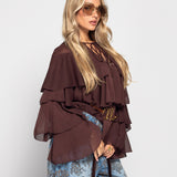 Blusa TI.Amo Múltiplos Folhos