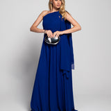 Vestido Glamour One Shoulder Decote Plissado