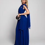 Vestido Glamour One Shoulder Decote Plissado