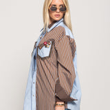 Camisa Ti.Amo Oversize Riscas VS Liso