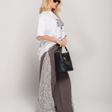 Calça Ti.Amo De Ganga Com Mistura De Guipura