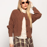 Casaco Ti.Amo De Malha Relevo Entrelaçado