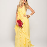 Vestido Ti.Amo Com Folhos Em Abertura Frontal