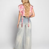 Calça Ti.Amo De Ganga Riscos Strass Vertical