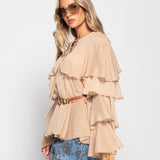 Blusa TI.Amo Múltiplos Folhos