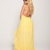 Vestido Ti.Amo Com Folhos Em Abertura Frontal