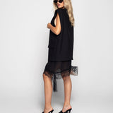 Colete Ti.Amo Oversize Com Guipura