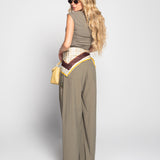 Twinset Ti.Amo Top + Pantalona Com Cinto Corda