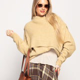 Camisola Ti.Amo De Malha Mistura De Lã Com Pull Over