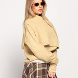 Camisola Ti.Amo De Malha Mistura De Lã Com Pull Over