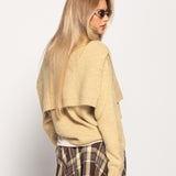 Camisola Ti.Amo De Malha Mistura De Lã Com Pull Over