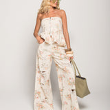 Calça Ti.Amo Padrão Floral & Rasgos