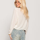 Casaco Cropped Ti.Amo De Malha