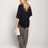 Calça Ti.Amo De Ganga Wide Leg Jacquard Com Padrão