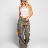 Calça Ti.Amo De Ganga Cargo Wide Leg