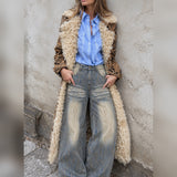 Ti.Amo Zebra-Effect Balloon Denim Trousers