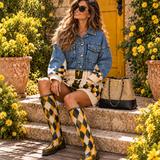 Ti.Amo Denim Jacket with Knit Blend