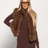 Colete Ti.Amo De Pêlo Natural De Raposa