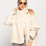 Casaco Ti.Amo De Malha Mistura De Lã Entrelaçado Com Padrão