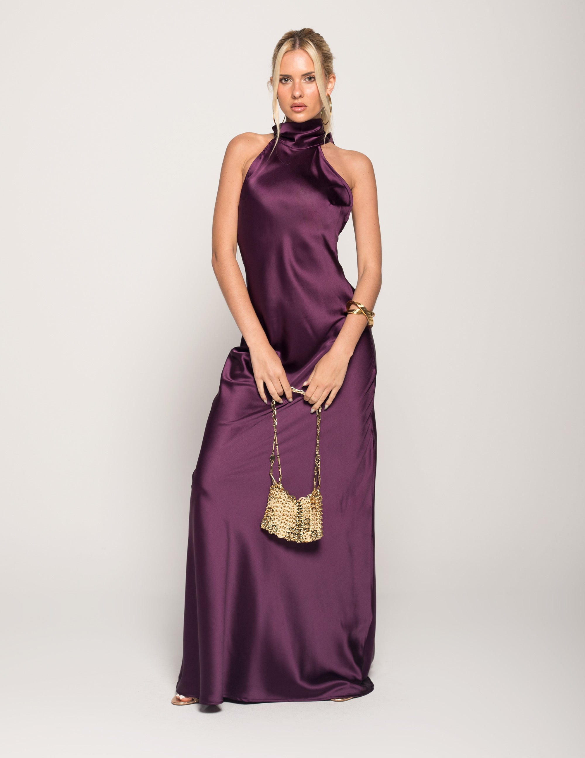 Glamour Long Halter Dress