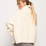 Casaco Ti.Amo De Malha Mistura De Lã Entrelaçado Com Padrão