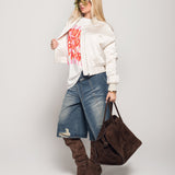 Bermuda Ti.Amo De Ganga Cruzada Com Rasgos