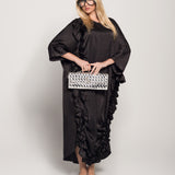 Vestido Ti.Amo Acetinado Com Folhos