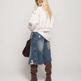 Bermuda Ti.Amo De Ganga Cruzada Com Rasgos