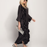 Vestido Ti.Amo Acetinado Com Folhos