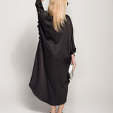 Vestido Ti.Amo Acetinado Com Folhos