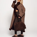 Sobretudo Ti.Amo Reversível Suede & Pêlo