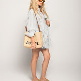 Twinset Ti.Amo Jacquard Com Folhos Botões Irreverentes