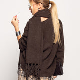 Camisola Ti.Amo De Malha Mistura De Lã Com Echarpe